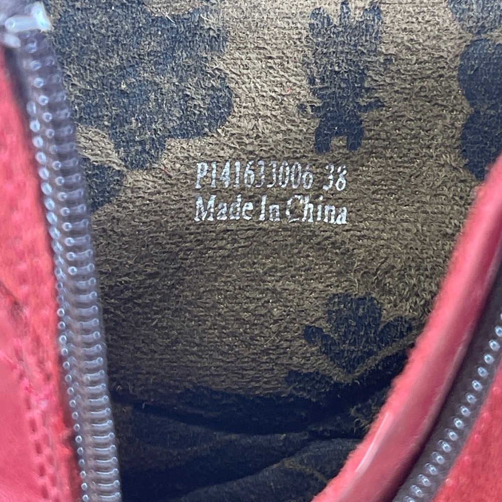 FLY London Red Leather Suede Ankle Boots Buckle Accent Women's Size 38 - Picture 8 of 13